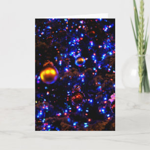 Blue Holiday Glow Card