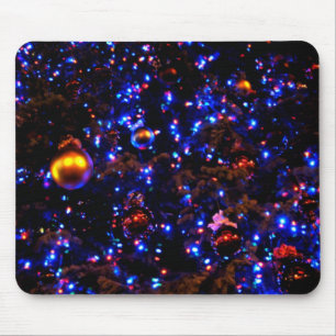 Blue Holiday Glow Mouse Pad