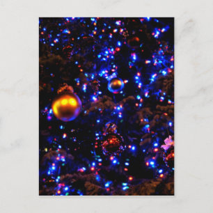 Blue Holiday Glow Postcard