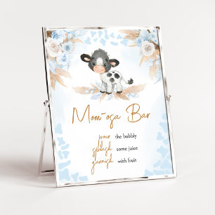 Blue Holy Cow Baby Shower Mum Osa Bar Poster