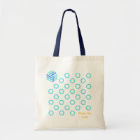 Blue Honeycomb Tote Bag | Eco-Friendly Bee Design