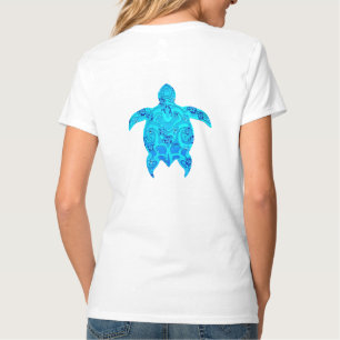 Blue Honu Tribal Turtle T-Shirt
