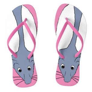 blue hooded rat flip flops