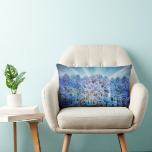 Blue Hope Glow Forest Lumbar Cushion