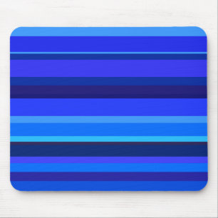 Blue horizontal stripes mouse pad