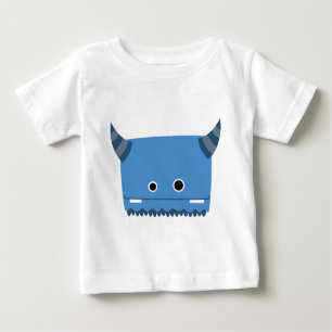 Blue Horned Monster Baby T-Shirt