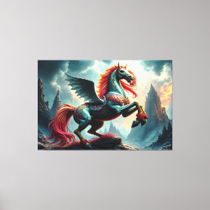BLUE HORSE CANVAS PRINT