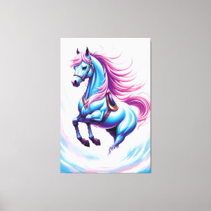 BLUE HORSE CANVAS PRINT