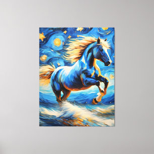Blue Horse Canvas Print