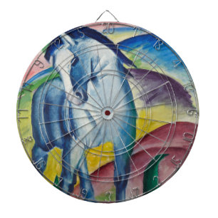 Blue Horse (Cute Animal) (by Marc Franz) Dartboard
