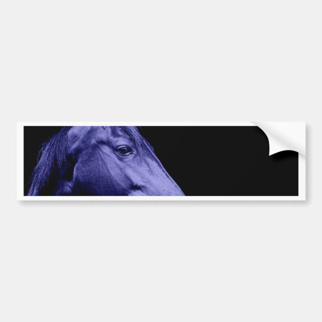 Blue Horse Design Bumper Sticker (Front)
