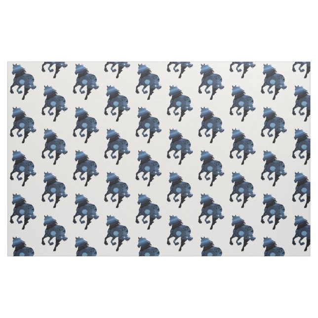 Blue Horse Fabric (Fat Quarter)