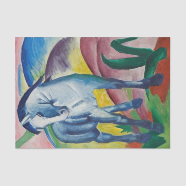 Blue Horse Franz Marc Multicolor Painting Tissue Paper (Front)