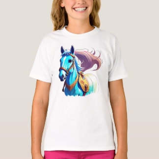 Blue Horse Kids T-Shirt