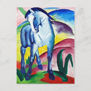 Blue horse painting by Franz Marc Postcard