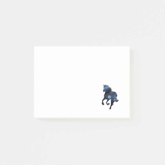 Blue horse Post-it Notes (Front)