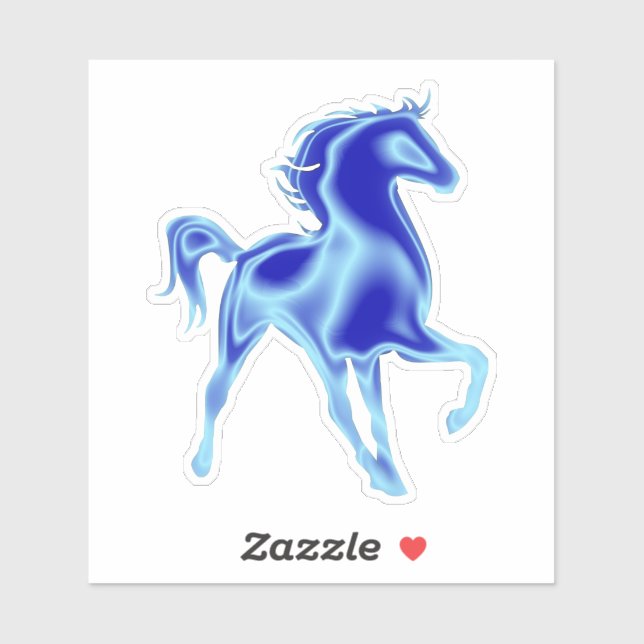 Blue Horse Sticker (Sheet)