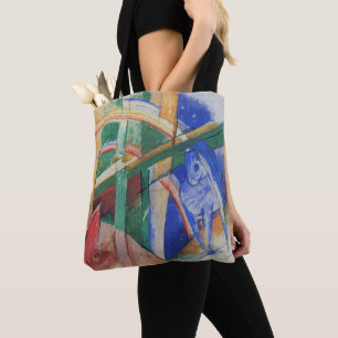 Blue Horse with Rainbow by Franz Marc Tote Bag