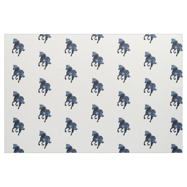 Blue Horses Fabric (Fat Quarter)