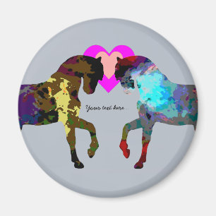 Blue Horses Personalised Magnet