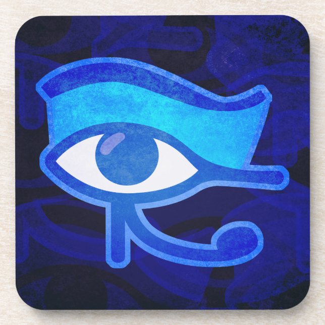 Blue Horus Eye Coaster (Front)