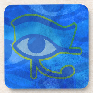 Blue Horus Eye Coaster
