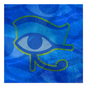 Blue Horus Eye Poster
