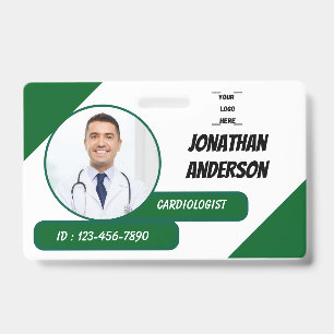 Blue   Hospital Medical Employee Photo ID Badge