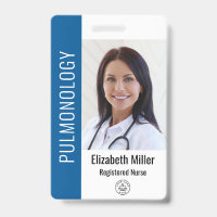 Blue Hospital Medical Employee Photo ID Blue