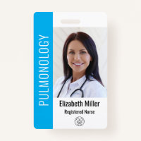 Blue Hospital Medical Employee Photo ID Blue