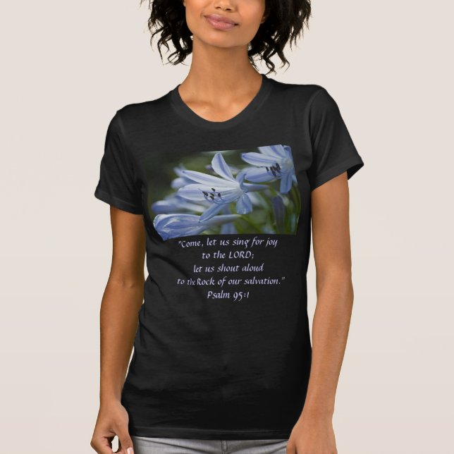 Blue Hosta Trumpets T-Shirt (Front)