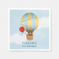 Blue Hot Air Balloon Boy Birthday Party