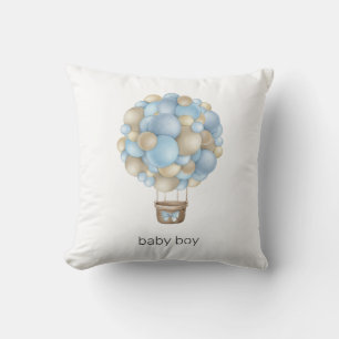 Blue Hot Air Balloon Cushion