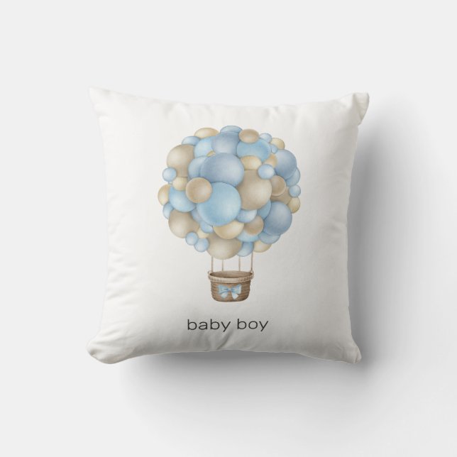 Blue Hot Air Balloon Cushion (Front)