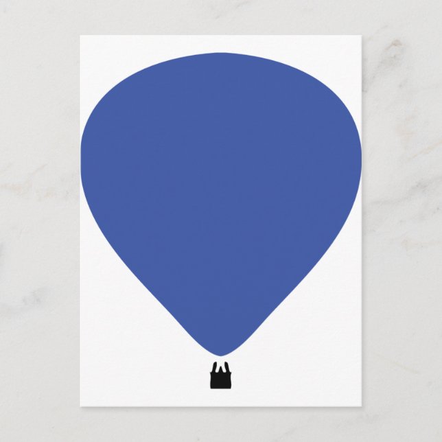 blue hot-air balloon icon postcard (Front)