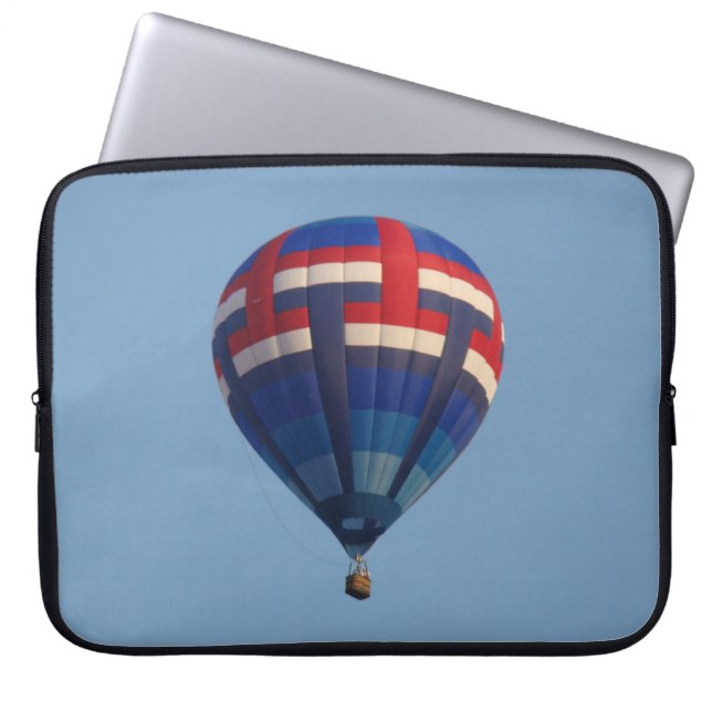 Blue Hot Air Balloon Laptop Sleeve (Front)