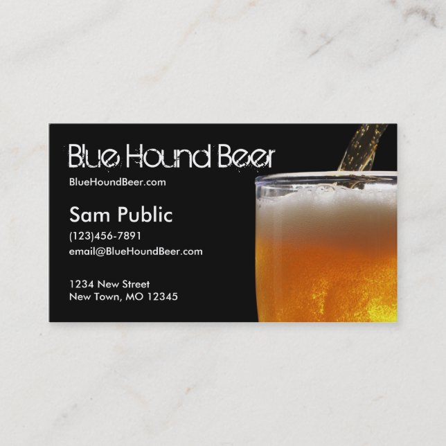 Blue Hound Beer Business Card (Front)