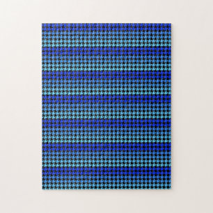 Blue houndstooth pattern challenge puzzle
