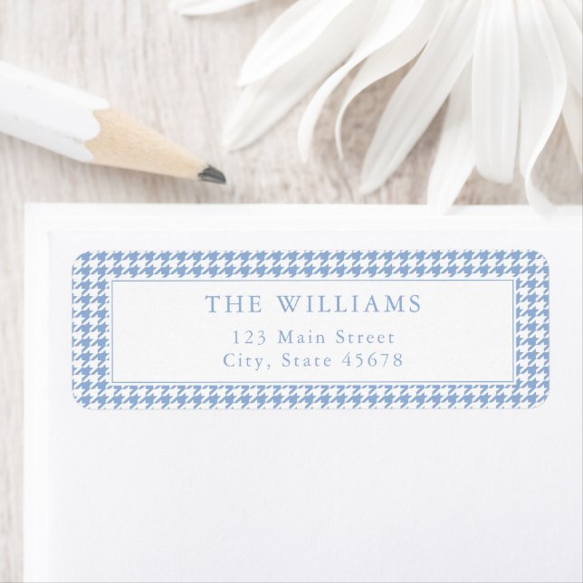 Blue Houndstooth Return Address (Insitu)