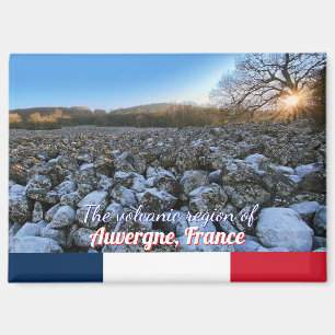 Blue hour in volcanic region of France Magnet