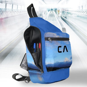 Blue Hour Lake Monogram Wanderlust Your Photo Sling Bag