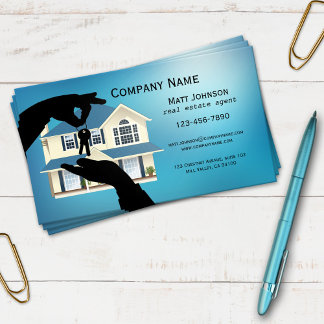 Blue House Keys Real Estate Business Card