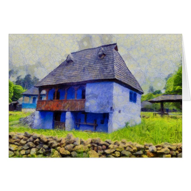 Blue house painting (Front Horizontal)