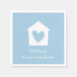 Blue Housewarming Party Paper Napkin Set