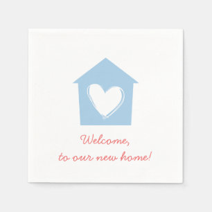 Blue Housewarming Party Paper Napkin Set