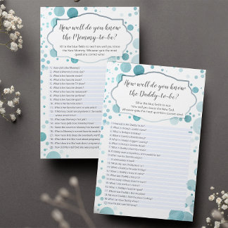 Blue "How well you know Mummy/Daddy" quiz, 2 sides