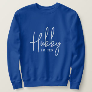 Blue hubby sweatshirt gift for husband