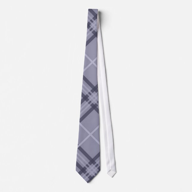 Blue Hues Tartan Plaid Tie (Front)