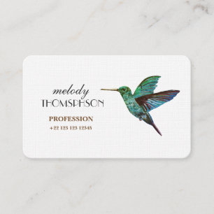 Blue Hummingbird Business Card