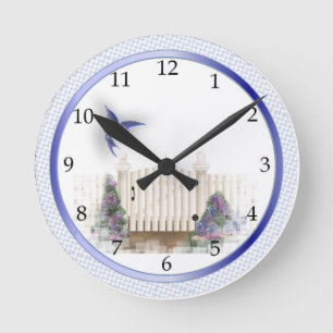 Blue Hummingbird design Wall Clock